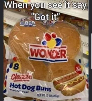 Really?  Hamburger buns in a hotdog bun bag?
Keywords: Hamburger;hotdog;buns